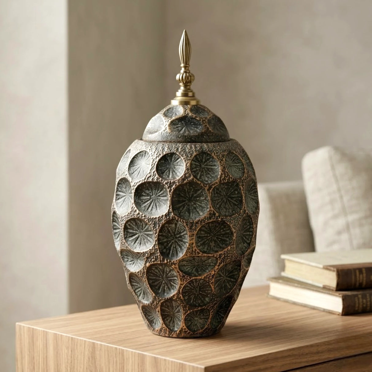 ceramic candy jar textured whole shaped antique small china