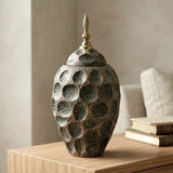 ceramic candy jar textured whole shaped antique small china