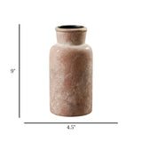 ceramic vase textured tint brown small china