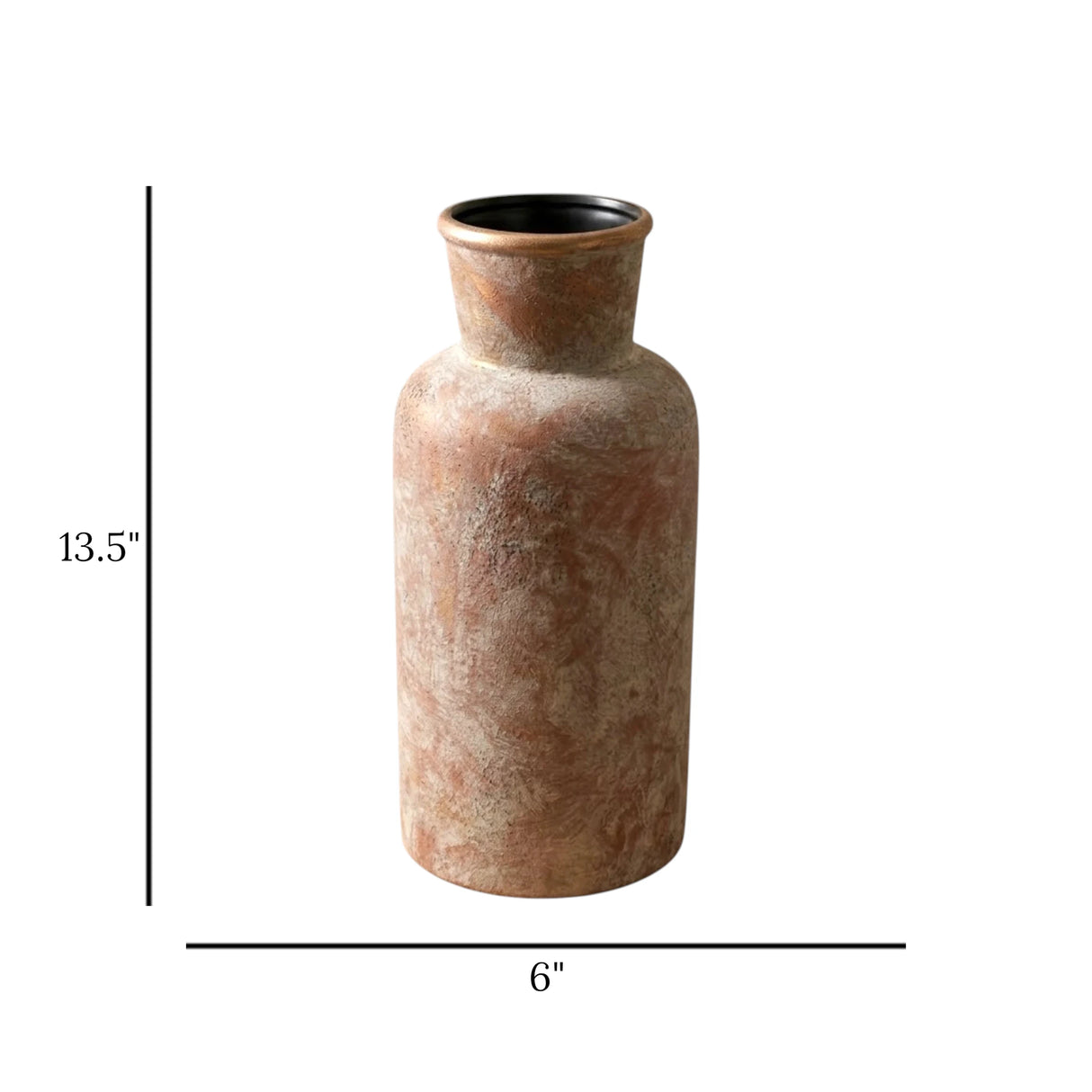 ceramic vase textured tint brown large china