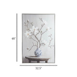 wall art canvas white magnolia branch vase floral print ''48x''32.5 china