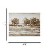 canvas art painting with glitter tree 31.5"x47.5'' china