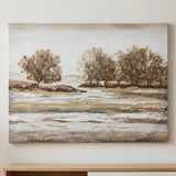 canvas art painting with glitter tree 31.5"x47.5'' china