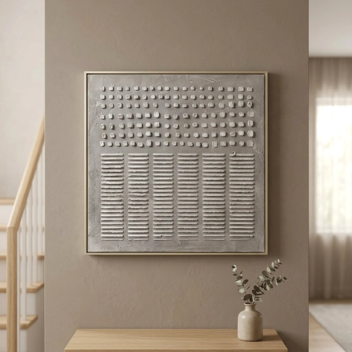 scenery embossed dots & lines 32.5''x32.5'' china