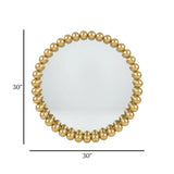 metal hanging mirror & balls golden 30''x30'' china