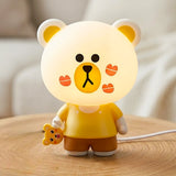 night lamp plastic white yellow cute teddy bear shape china