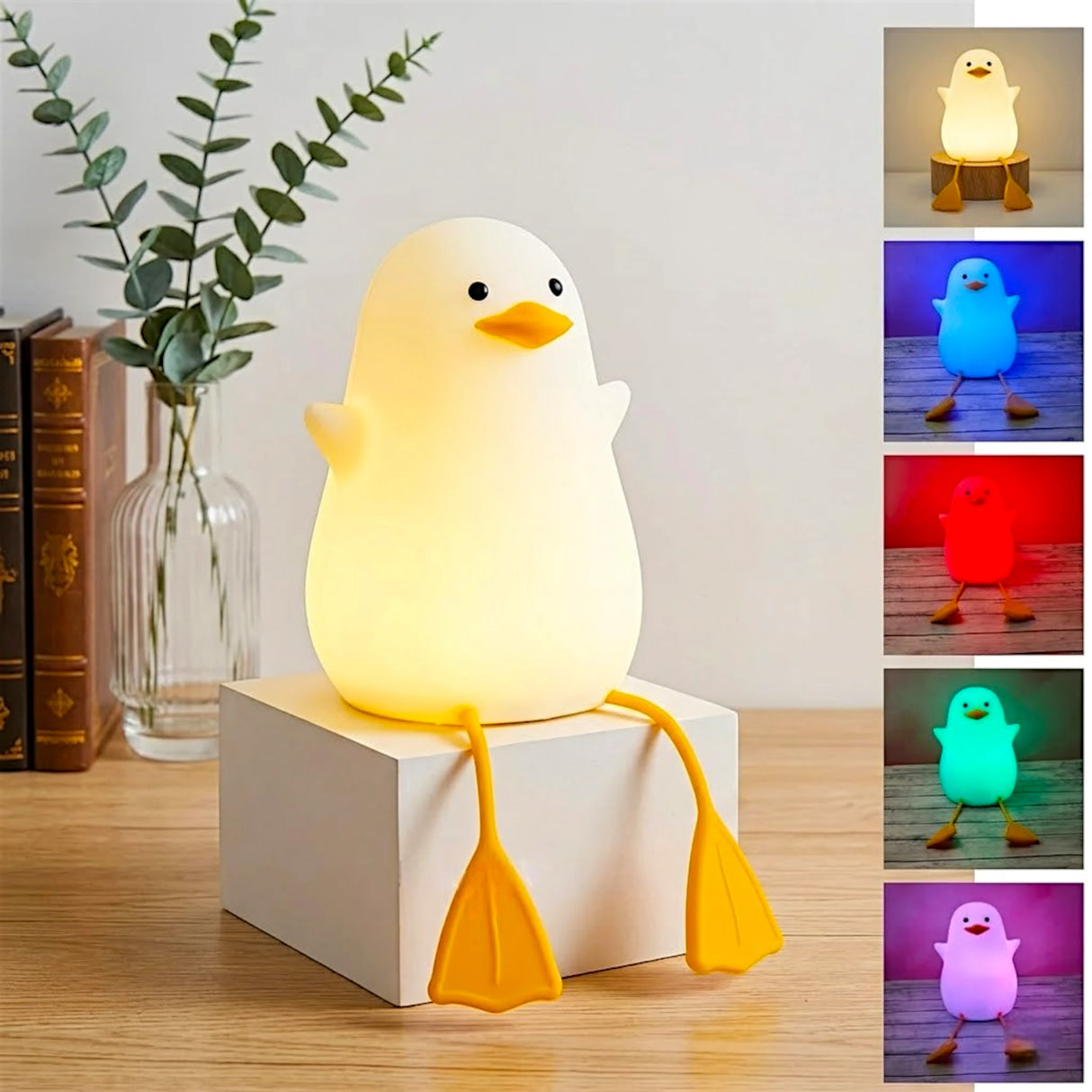 night lamp silicone white yellow cute duck shape multicolor china