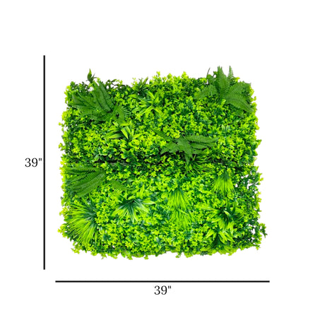 deewari mat grass & leaves green 39"x39" china