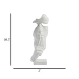 statue silent thinker white 10.5''x3'' china