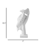 statue face on hand white 10.5''x3'' china