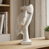 statue face on hand white 10.5''x3'' china
