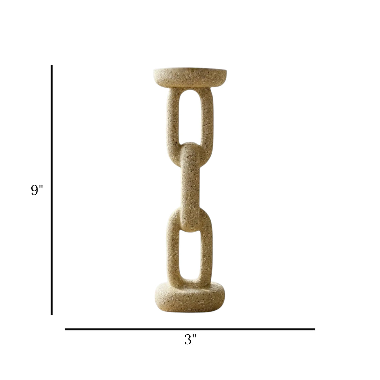 decorative candle stand chain light brown 9"x3" china