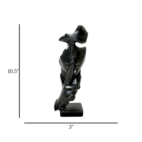 statue silent thinker black 10.5''x3'' china