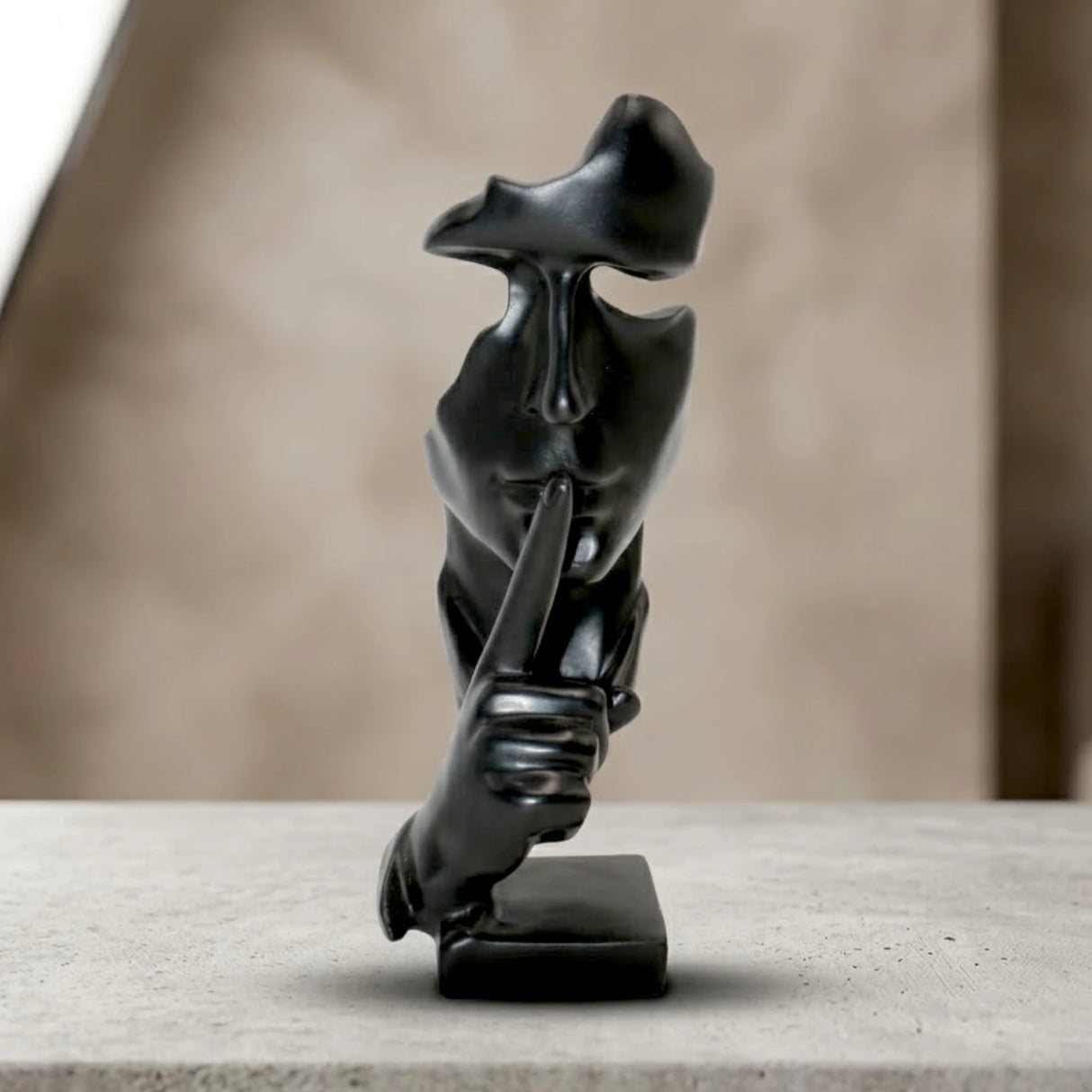 statue silent thinker black 10.5''x3'' china