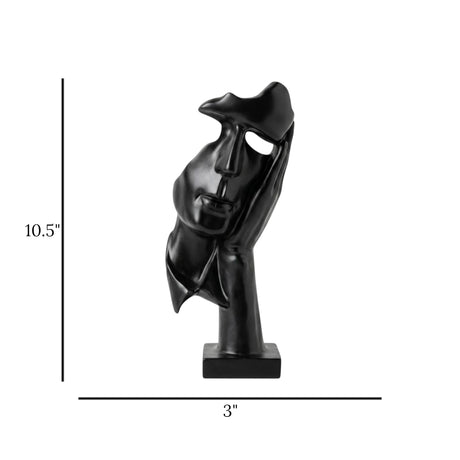 statue silent thinker black 10.5''x3'' china3