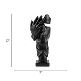 statue thinker face black 10''x3'' china
