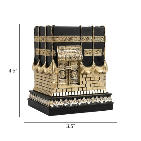 sculpture kaaba replica golden & black small 4.5''x3.5 china