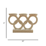 decorative candle stand 3s off white 10''x6'' china