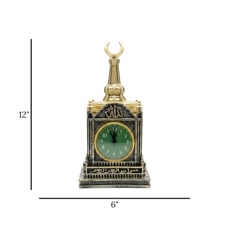 statue makka clock tower black & golden 12''x6'' china