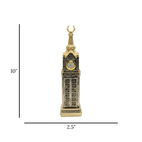 makkah clock tower black & golden 10''x2.5'' china