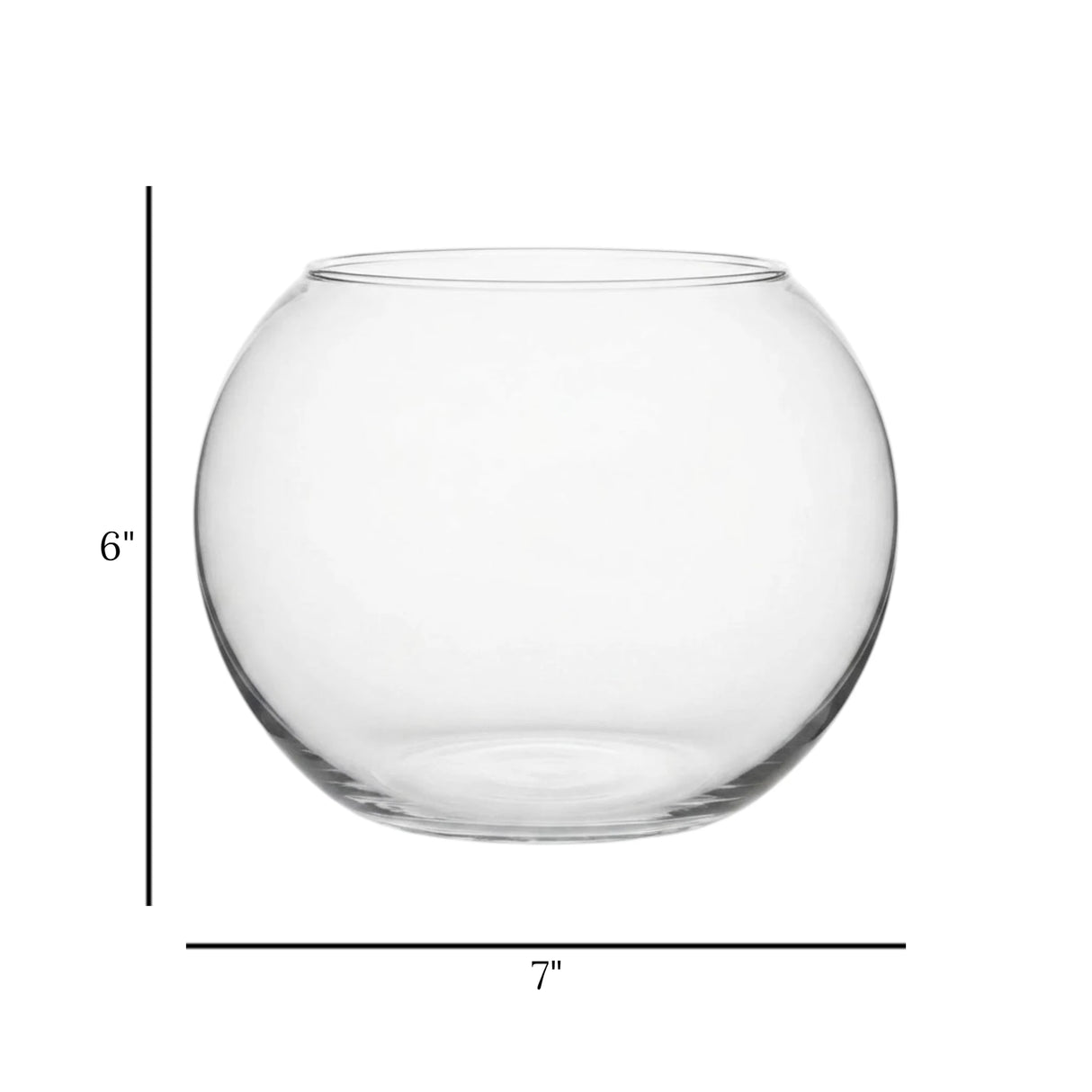 decorative glass fish bowl 7''x6'' china\