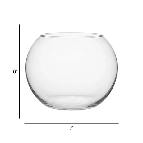 decorative glass fish bowl 7''x6'' china\