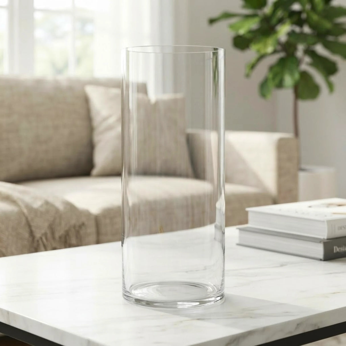 glass tube vase small 12''x5'' china