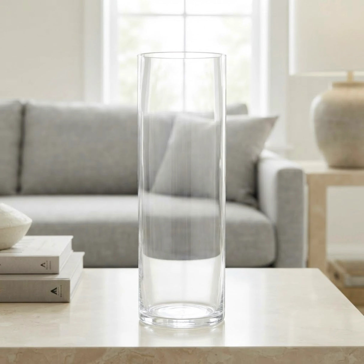 glass tube vase large 15.5''x5'' china