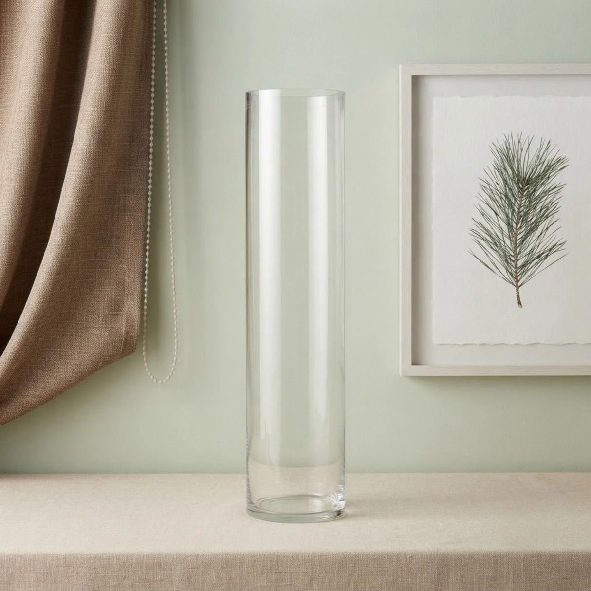 glass vase 23.5"x4" china