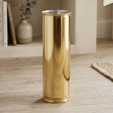 metal vase golden 18''x5.5'' 2447