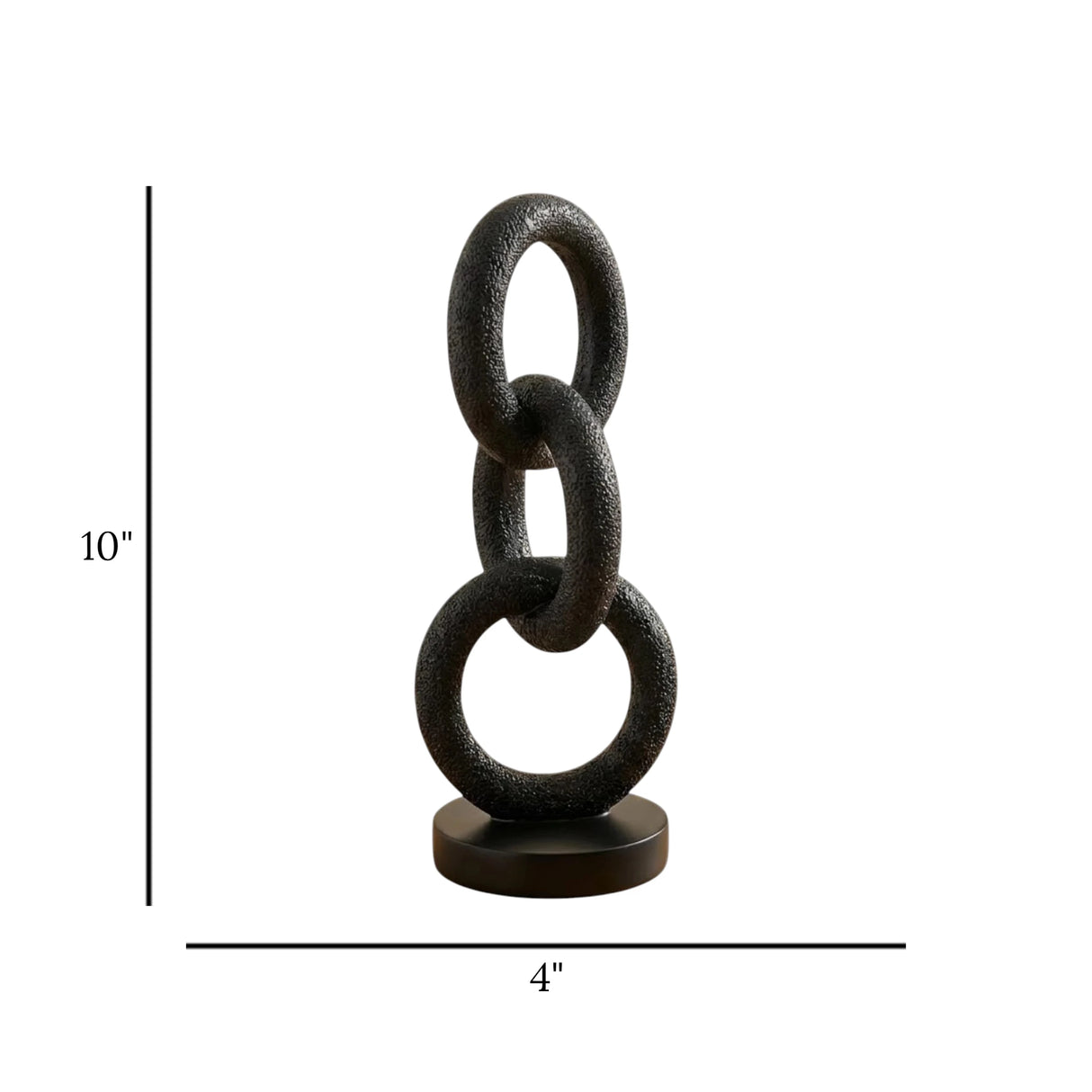 decorative statue chain 3s black 10''x4'' china