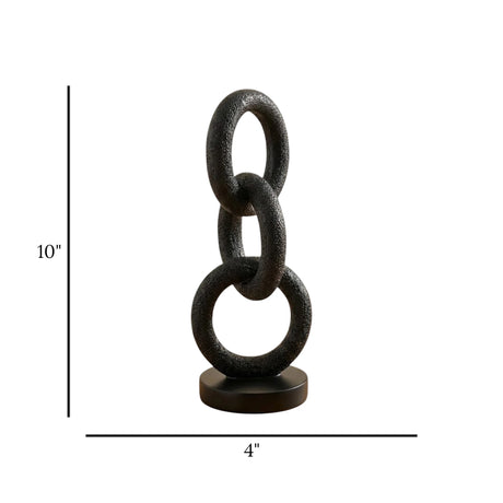 decorative statue chain 3s black 10''x4'' china