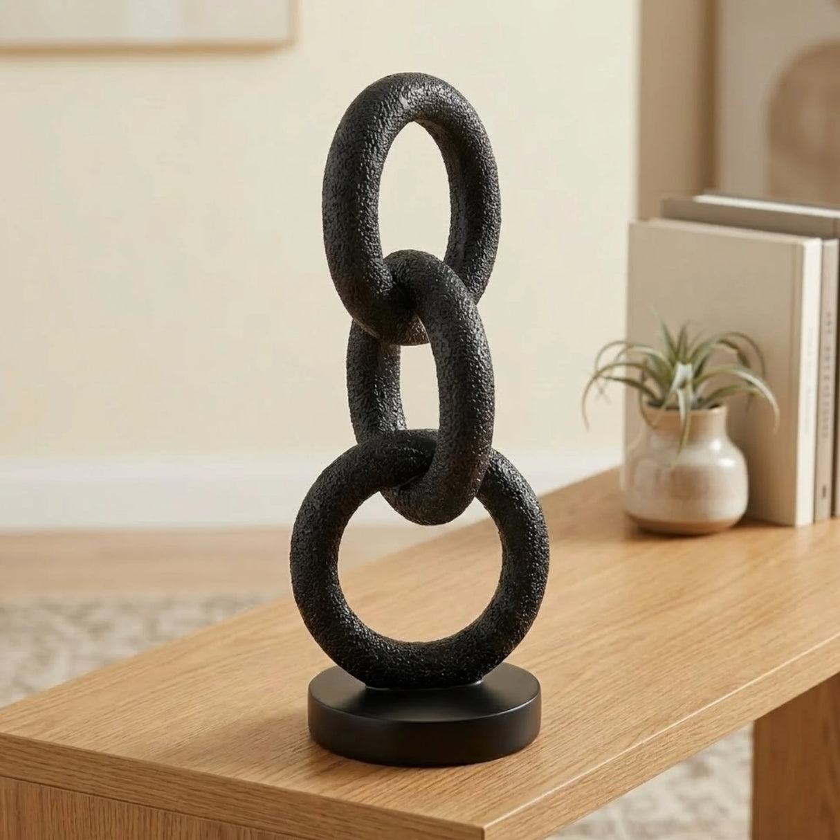decorative statue chain 3s black 10''x4'' china