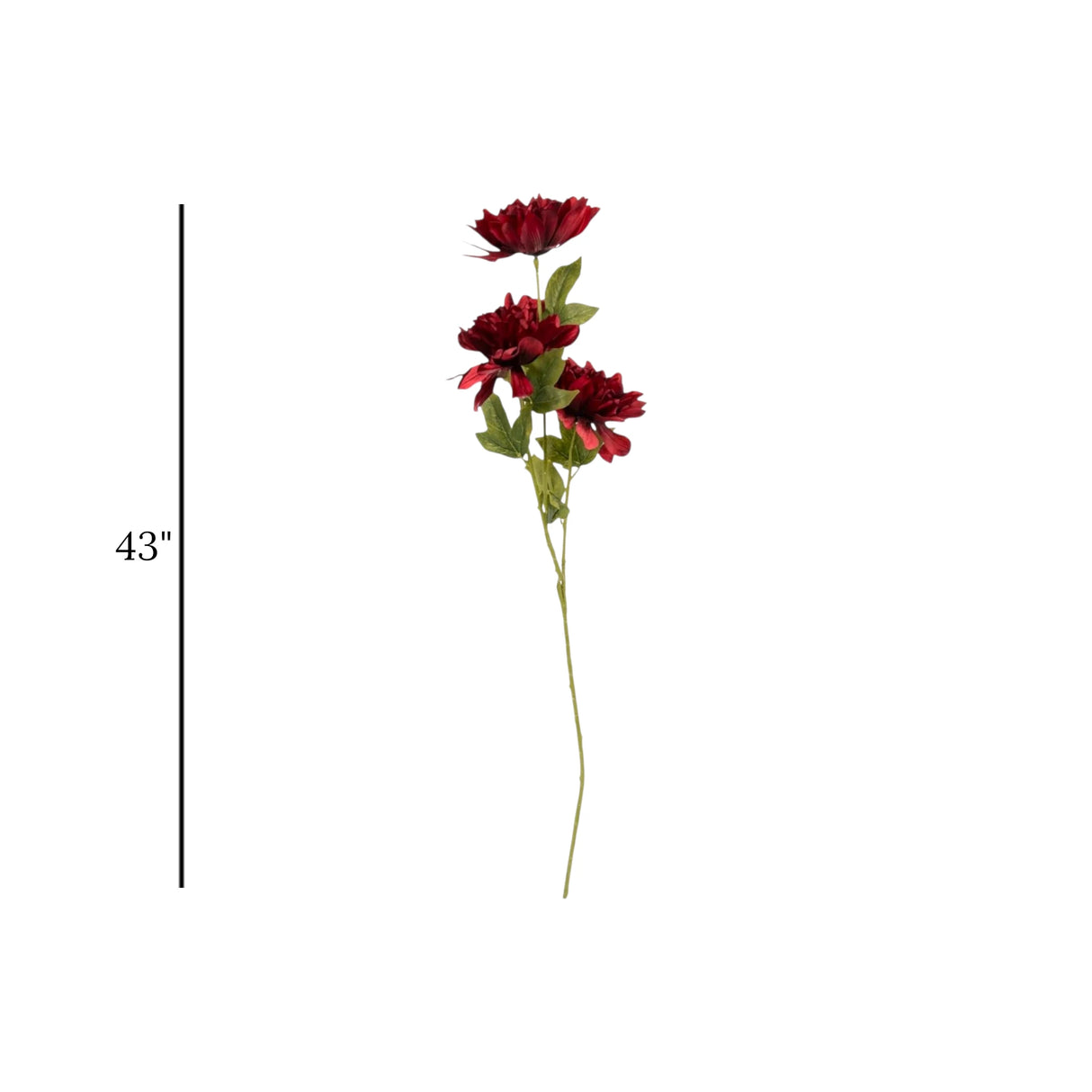 flower branch peony maroon 43'' china