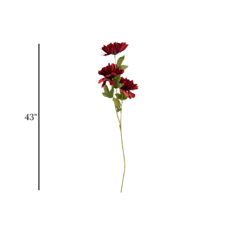 flower branch peony maroon 43'' china