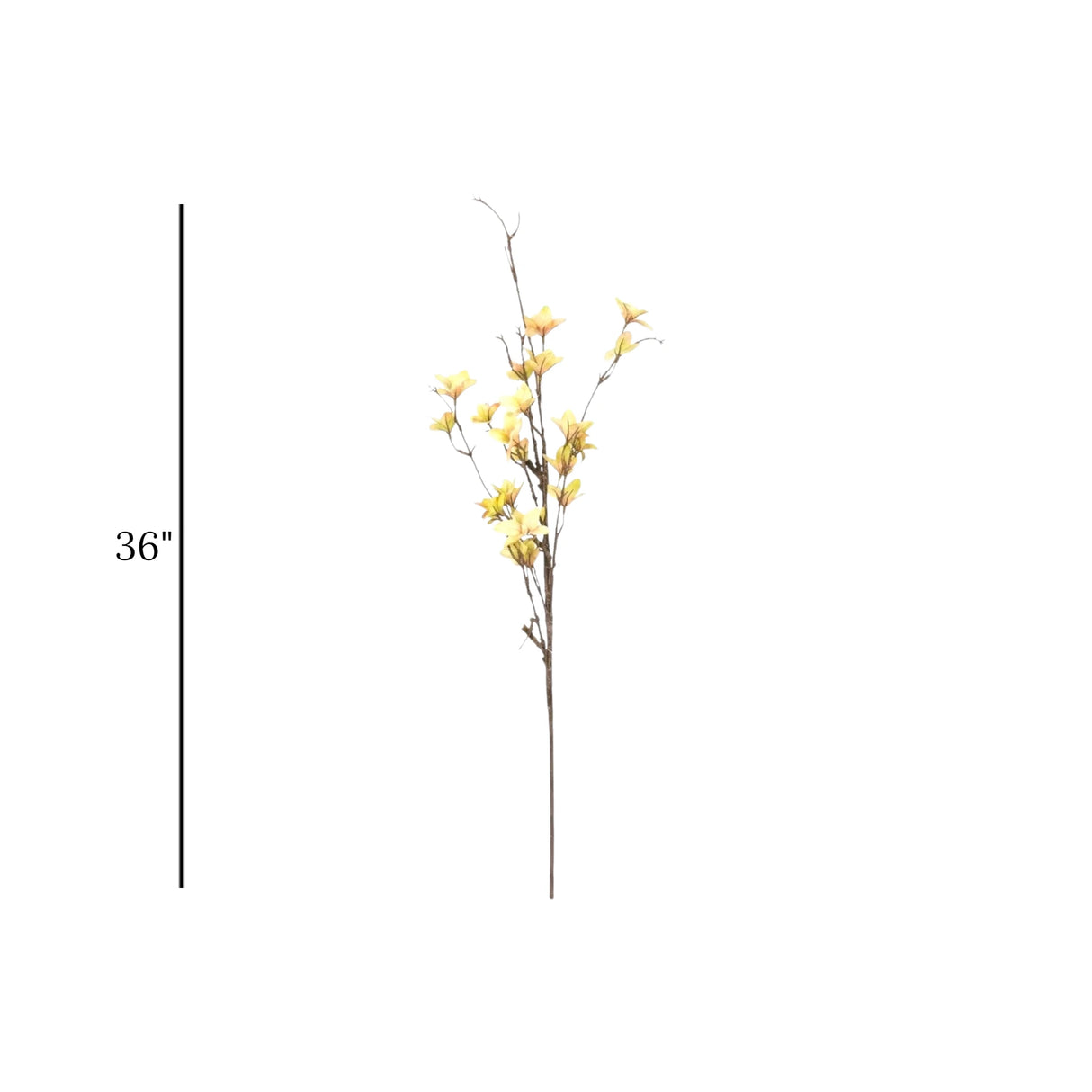 flower branch faux 2tone yellow 36'' china