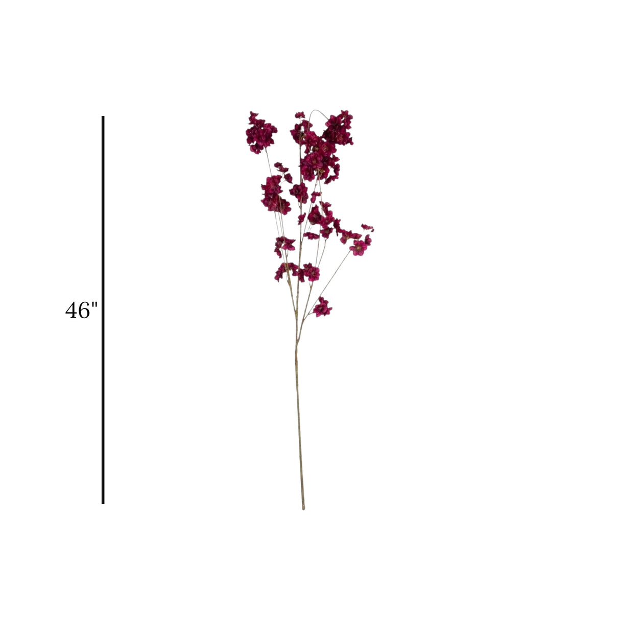 flower branch fucsia dark purple 46'' china