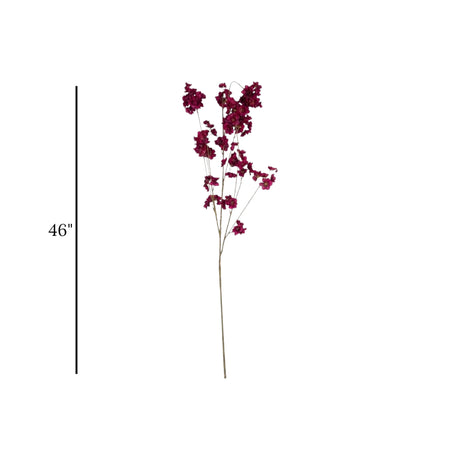 flower branch fucsia dark purple 46'' china