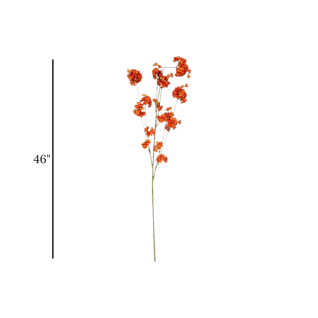 flower branch fucsia 2tone orange 46'' china