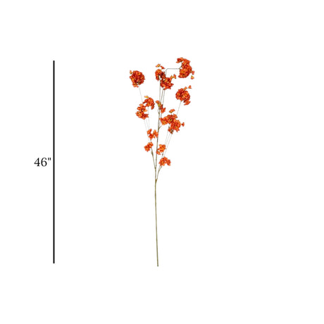 flower branch fucsia 2tone orange 46'' china