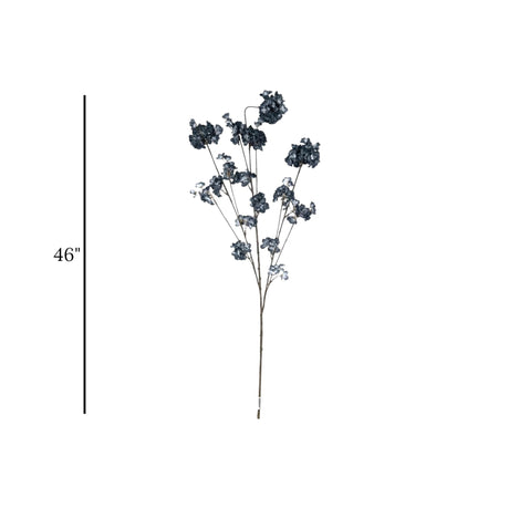 flower branch fucsia 2tone grey  46'' china