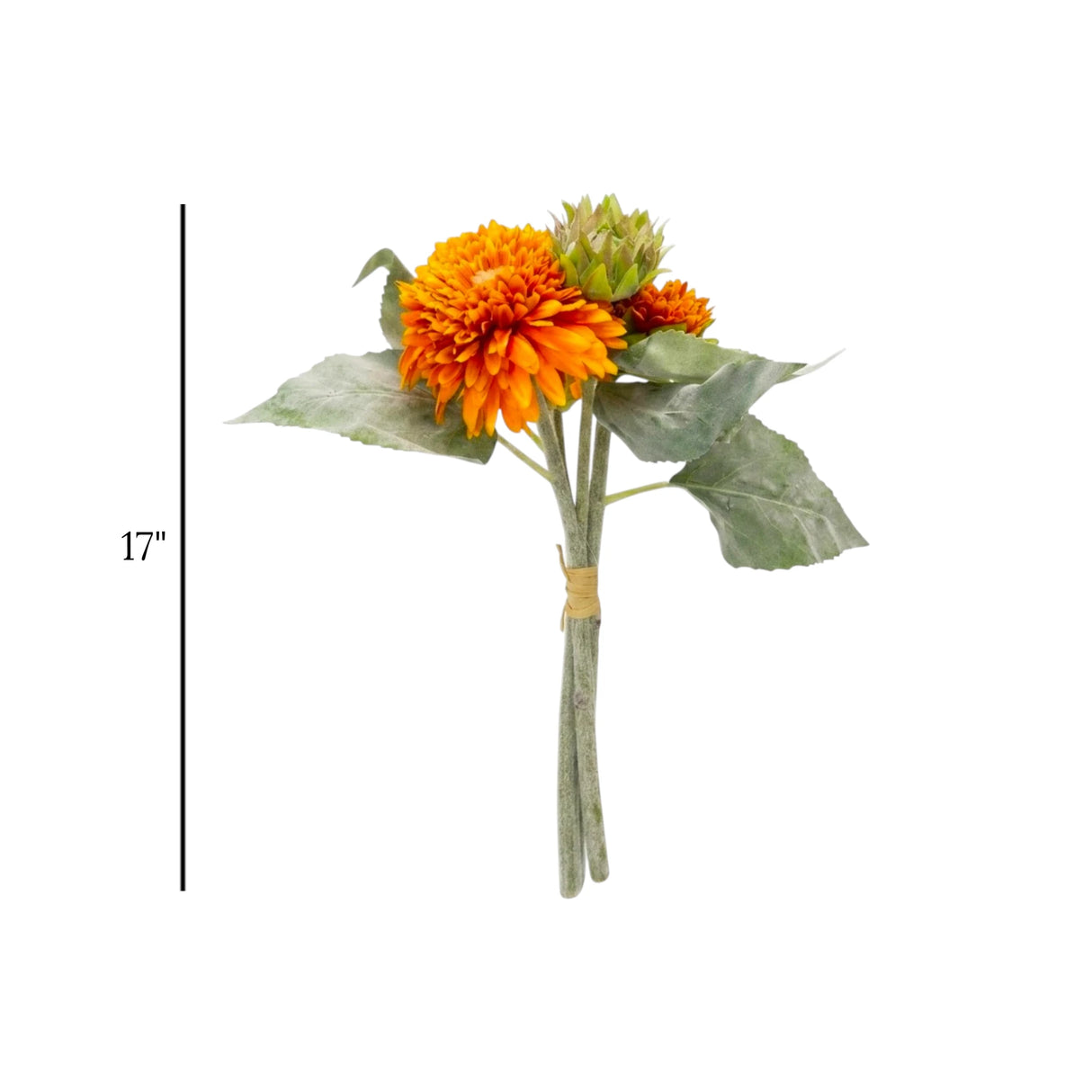 flower bunch florist daisy orange 17" china
