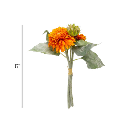flower bunch florist daisy orange 17" china