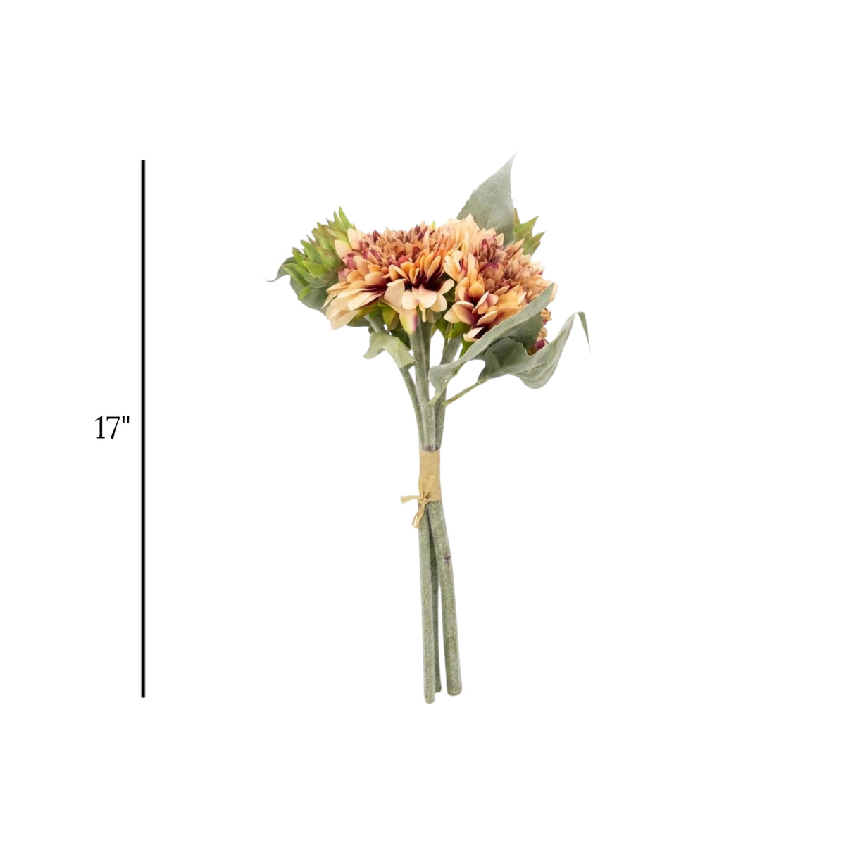 flower bunch florist 2tone peach 17" china