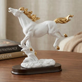 statue horse white 7.5"x8" china