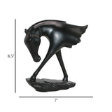 decorative statue half horse black 8.5"x7" china