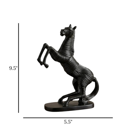 statue horse black 9.5''x5.5'' china