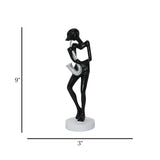 statue musican play saxophone black 9''x3'' china