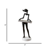 statue musician play piano black 9''x4'' china