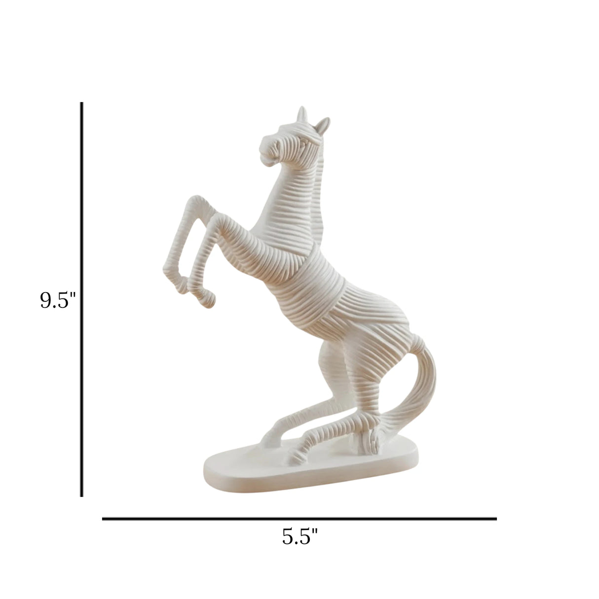 statue horse white 9.5''x5.5'' china